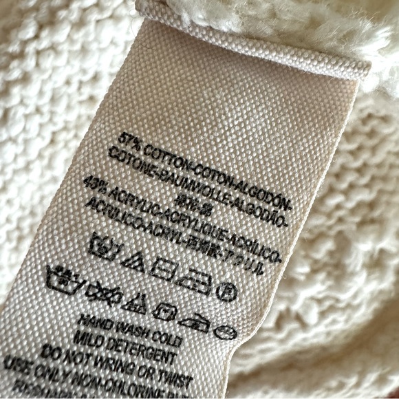 Free People•Hot Tropics,V-neck Loose Knit Stretch Long Tunic Sweater | Sz L - Picture 6 of 6